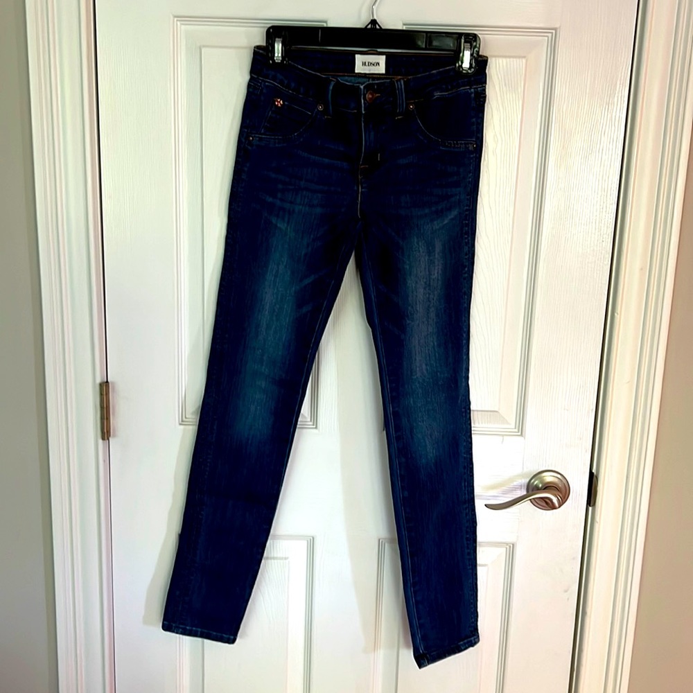 Hudson flap pocket jeans.